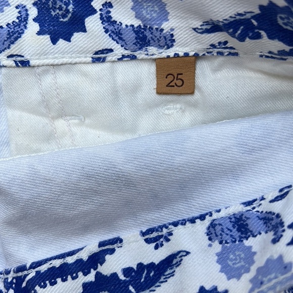 NWOT REBECCA MINKOFF Crosby Boyfriend Shorts Size 25 Blue White Adorable - Picture 4 of 5